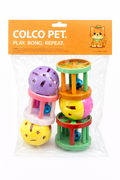 6-Piece Interactive Cat Toy Set (Jingle Balls & Rolling Drums)