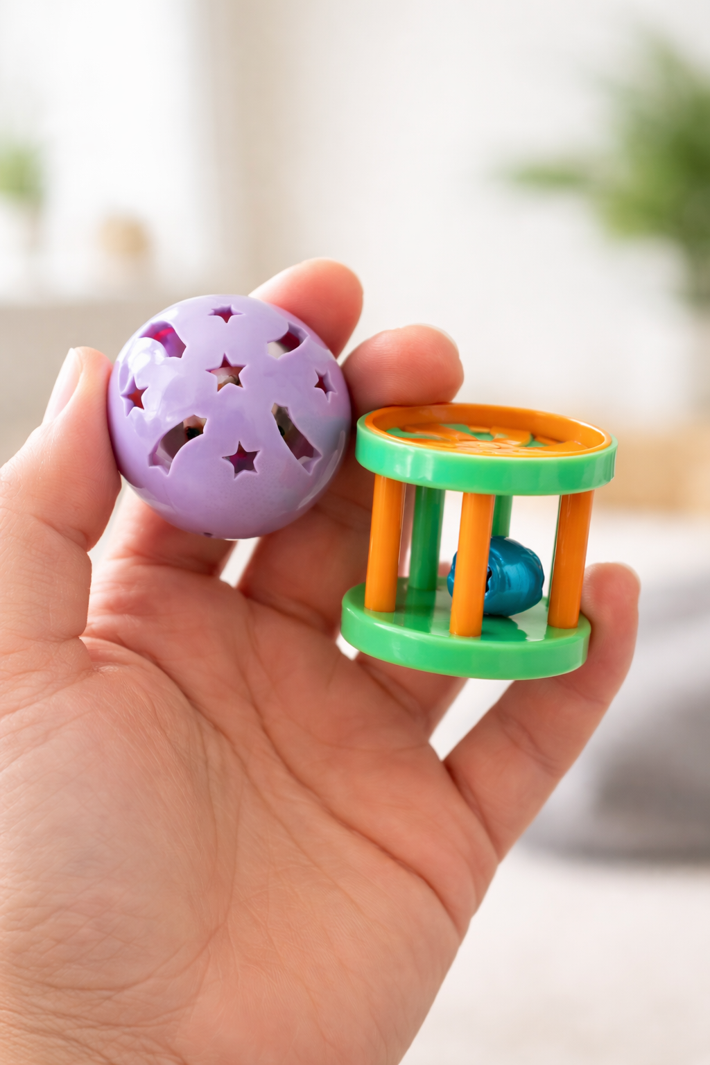 6-Piece Interactive Cat Toy Set (Jingle Balls & Rolling Drums)